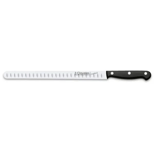 Cuchillo Jamonero Alveolado 3 Claveles